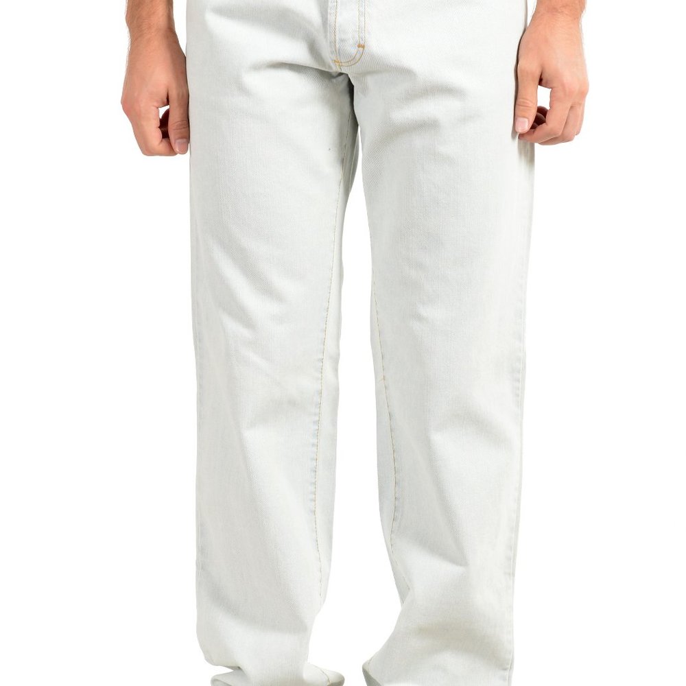 Ferre Jeans Men's Light Blue Straight Leg Jeans